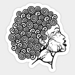 beauty and nature (black) Sticker